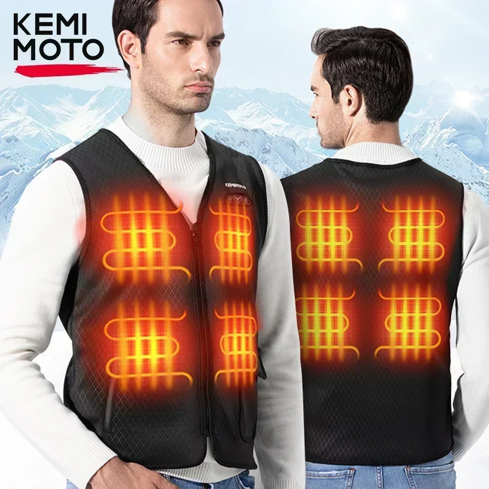 

Heated Vest Men Women Heating Vest Winter Warmer 8 Areas USB Electric Thermal Jacket for UTV ATV Outdoor Riding Keep Warm