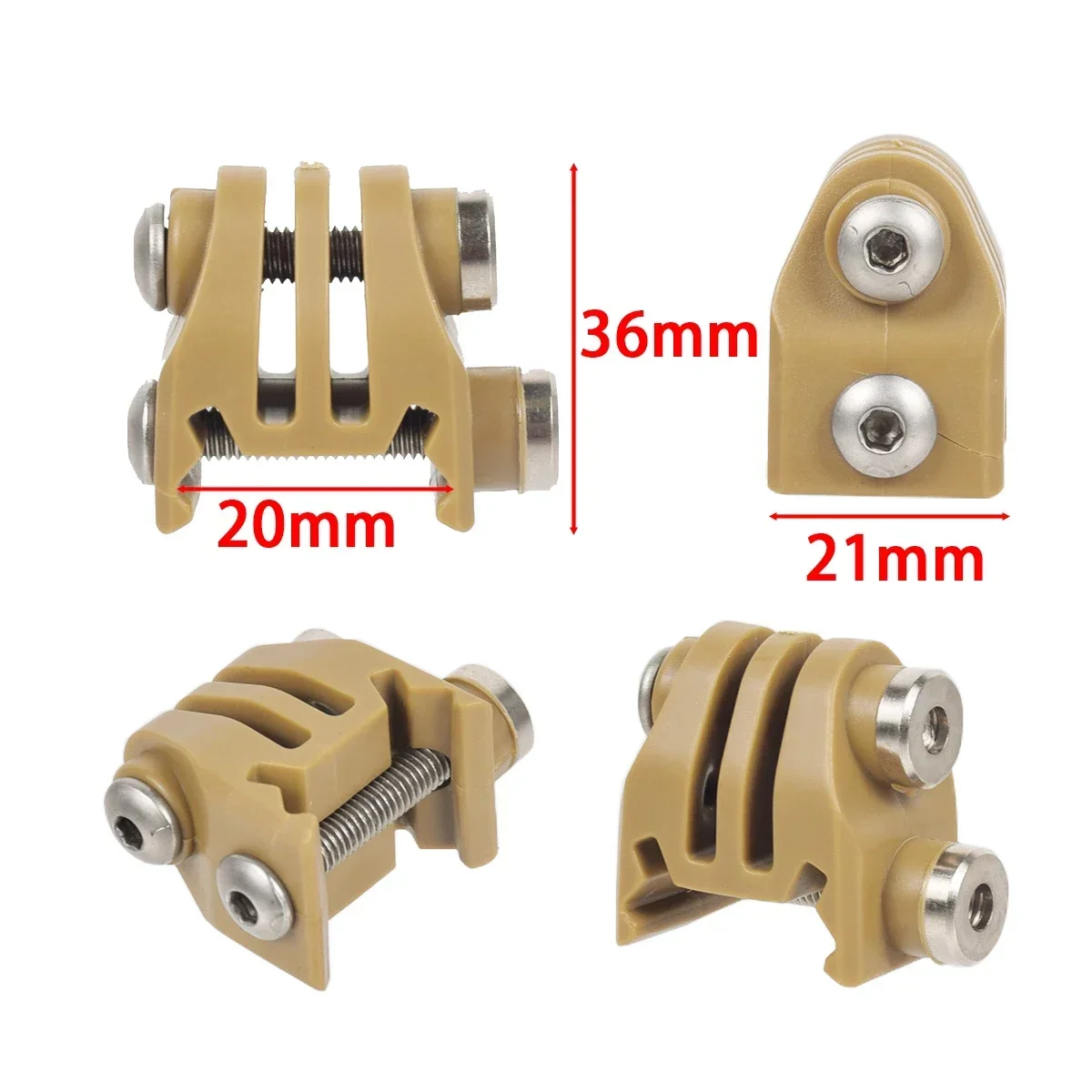 Tactical Camera Nylon Rail Mount Fixed Adapter for Picatinny Airsoft Rifle Laser Mount Adapter Fit GoPro Hunting Accessories