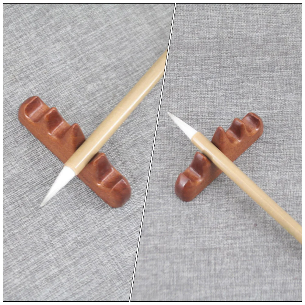 1 قطعة رفوف الخشب الصلب العملي حامل فرشاة تخزين العملي خشبية الخط فرشاة حامل قلم رف القلم الرف المنظم