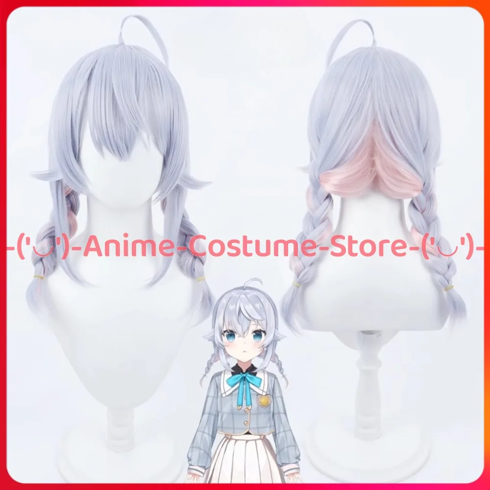 VTuber Kaguya Nana Dog Mom Cosplay Wig New Model Twin Braid Anime Character Halloween Carnival Party Costume Wigs Synthetic Hair