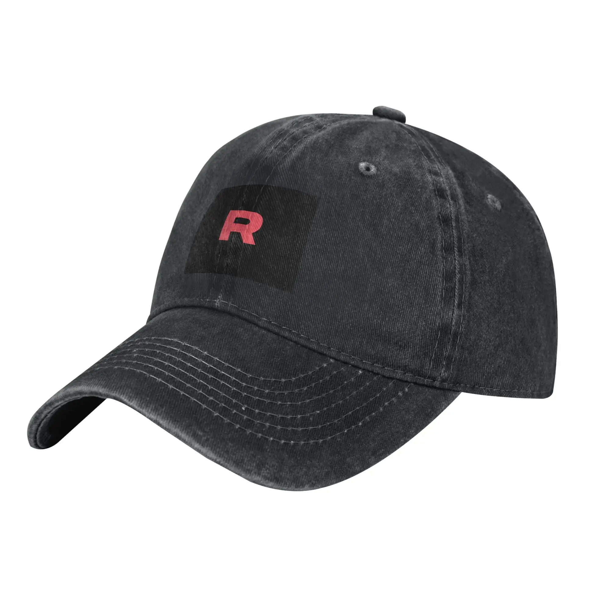 Letter R Team Rocket Logo Fashion Baseball Cap  Minimalist Summer Woman Hat  Casual Dating Summer Woman Hat