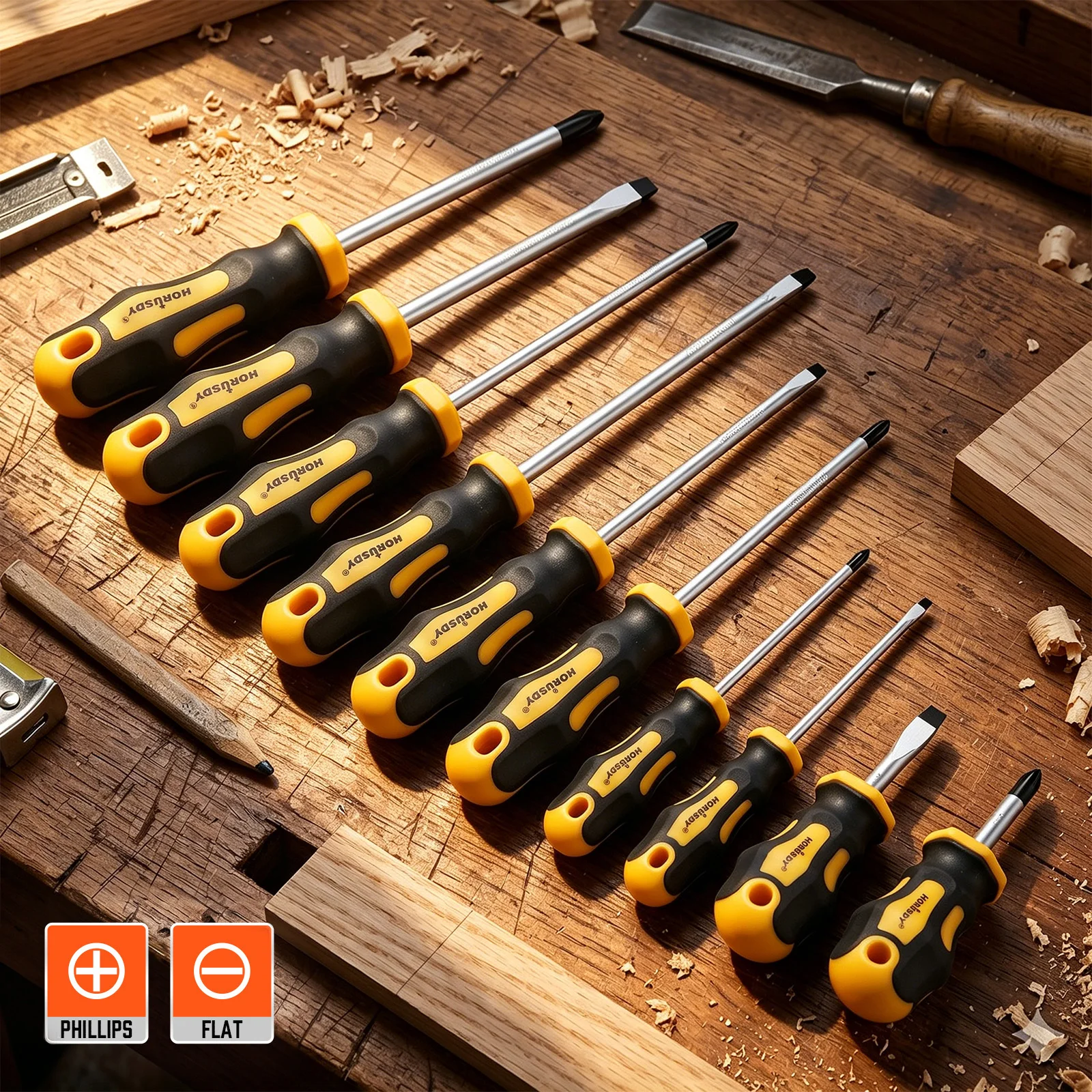 11-Piece Magnetic Screwdriver Set with Magnetizer