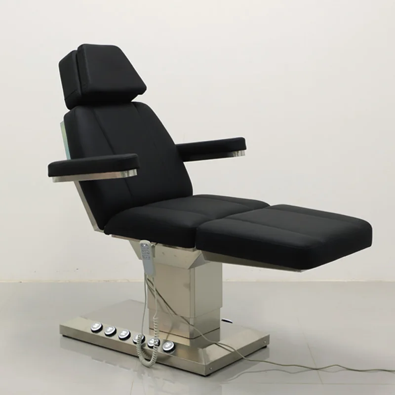 เตียงนวดหน้าไฟฟ้าระดับมืออาชีพ สแตนเลสหรูหรา 3 มอเตอร์ สำหรับสปาและร้านเสริมสวย
