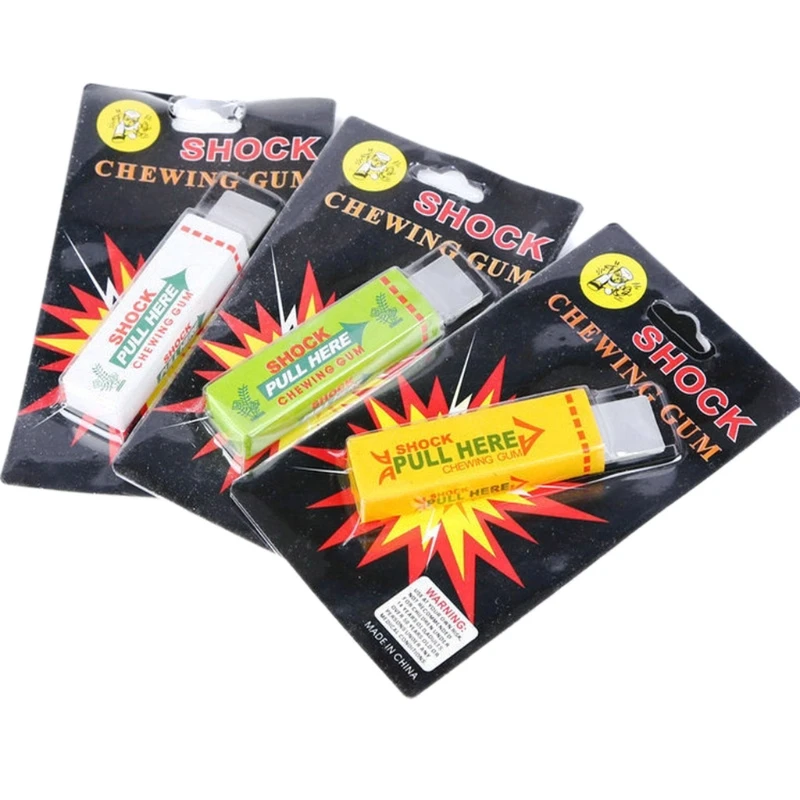 

Electric Shocking Gum 3PCS Funny Prank Joke Props for Party Entertainment Realistic Surprising Chewing Gum Kids Favor