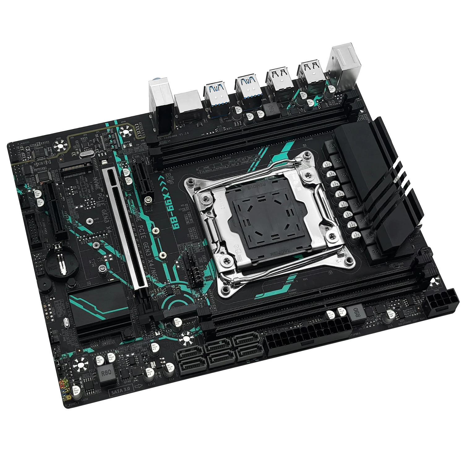 Imagem -02 - Motherboard Kit Grupo Lga20113 Xeon e5 Série V3v4 Processador Cpu Memória Ddr4 Nvme M.2 Ssd M-atx Usb 3.0 Machinist-b9 X99