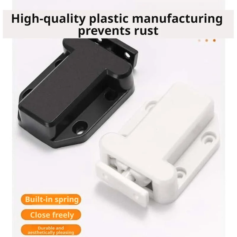 Hidden Beetle Press Open Cabinet Latch, Rebound Self Locking Door Catch for Cupboard Wardrobe