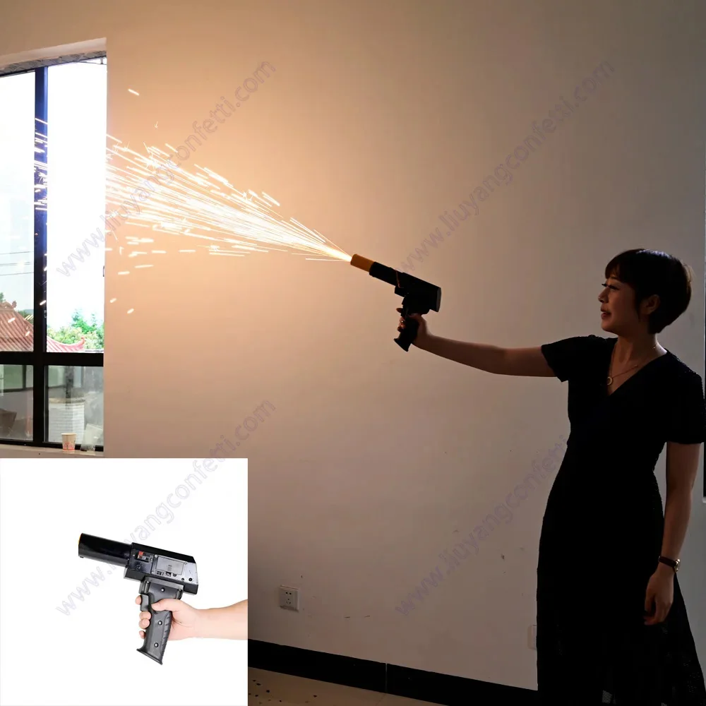 Firework Crackers Gun for Party Stage Fountain Sparkler Wedding Cold Spark