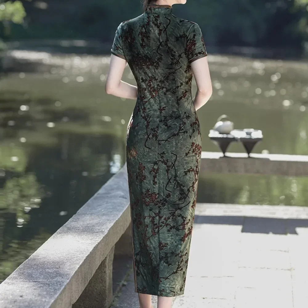 Ethnische Stil Mode Kleidung Vintage Kleid für Frauen Kleidung Streetwear Traditionelle chinesische Kleidung Cheongsams Chinesisches Qipao