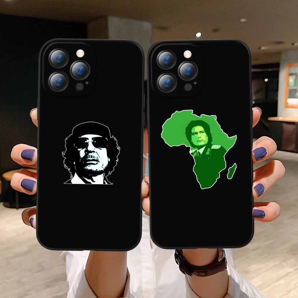 King-muammar G-gaddafi Phone Case FOR IPhone 15 14 13 11 12 Pro 8 Plus X Pro MAX XR XS MINI Soft Silicone Black Covers