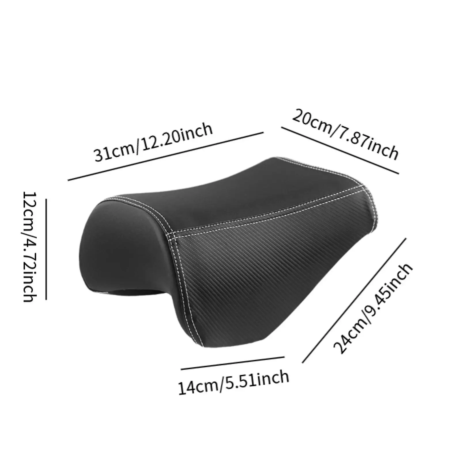 وسادة مقعد الطفل الأمامية للدراجة النارية من جلد البولي يوريثان مقاومة للماء وسادة ركوب طويلة ممتصة للصدمات لياماها NMAX155 #6