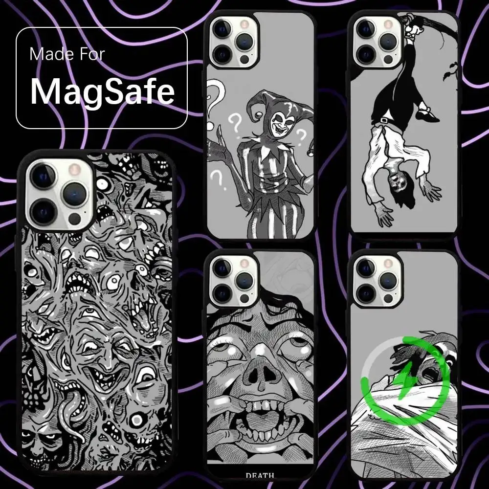 

Phasmophobia Tarot Cards Phone Case For iPhone 16,15,14,13,12,11,Pro,Max,Plus,Mini,SE New Magsafe Magnetic Wireless Charging