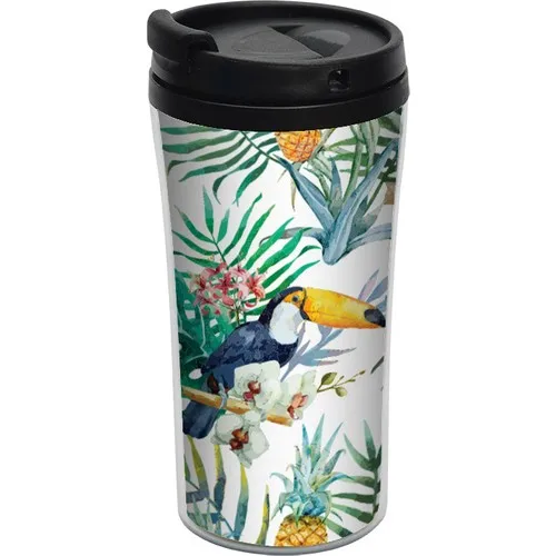 ALLMUG Inner-Outer Plastic Thermos-Tropical Birds