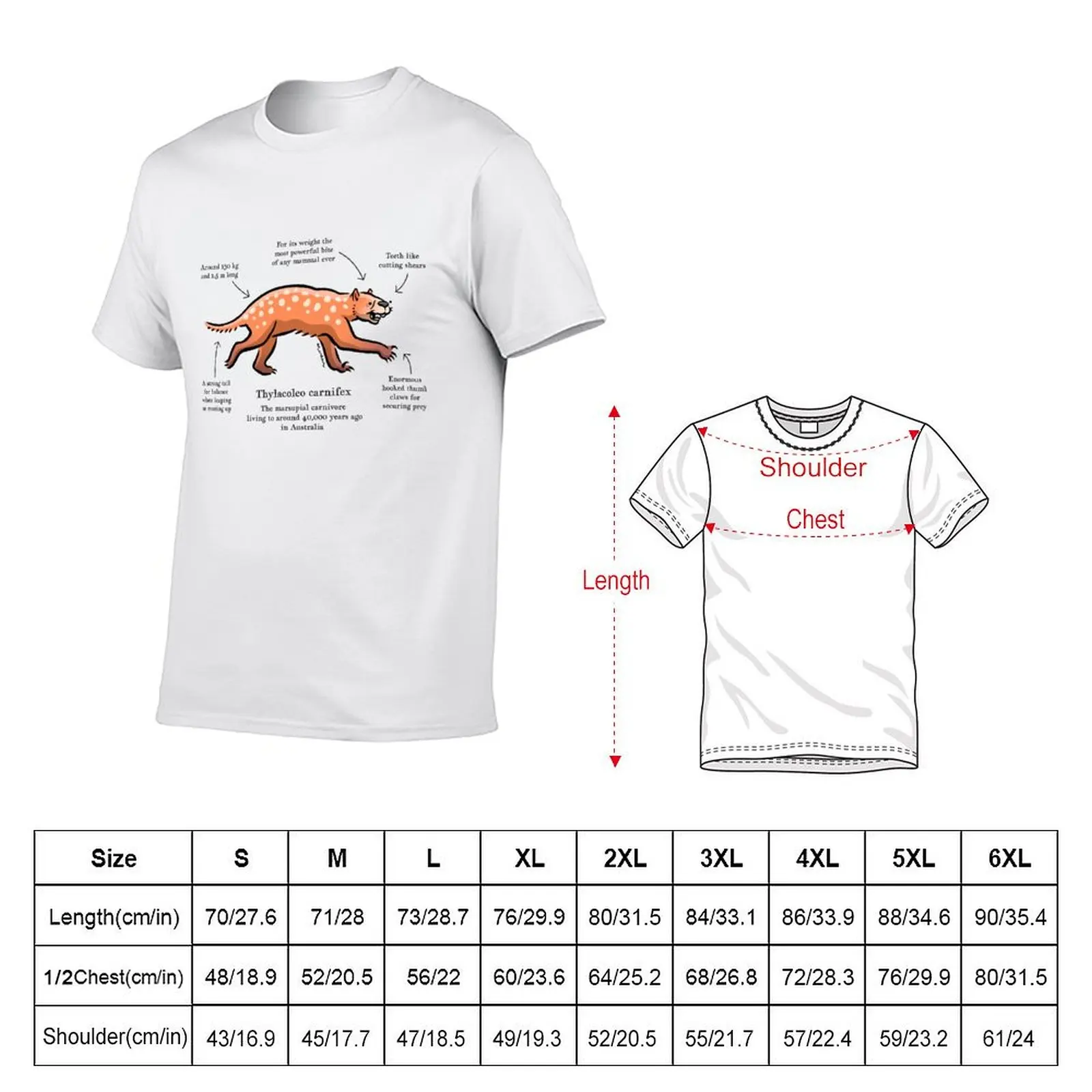 Thylacoleo carnifex the marsupial lion T-shirt new edition graphics sweat mens t shirt graphic