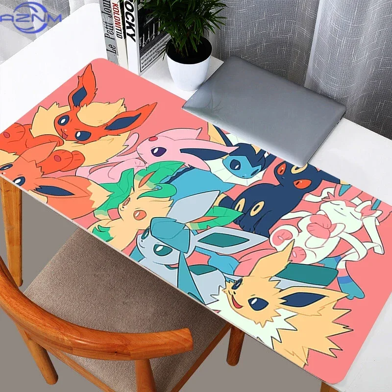 Gaming Mousepad Big Computer Gamer Mouse Pad Natural Rubber With Pokemon Pikachu Locking Durable Edge Gaming Mouse Mat XXL