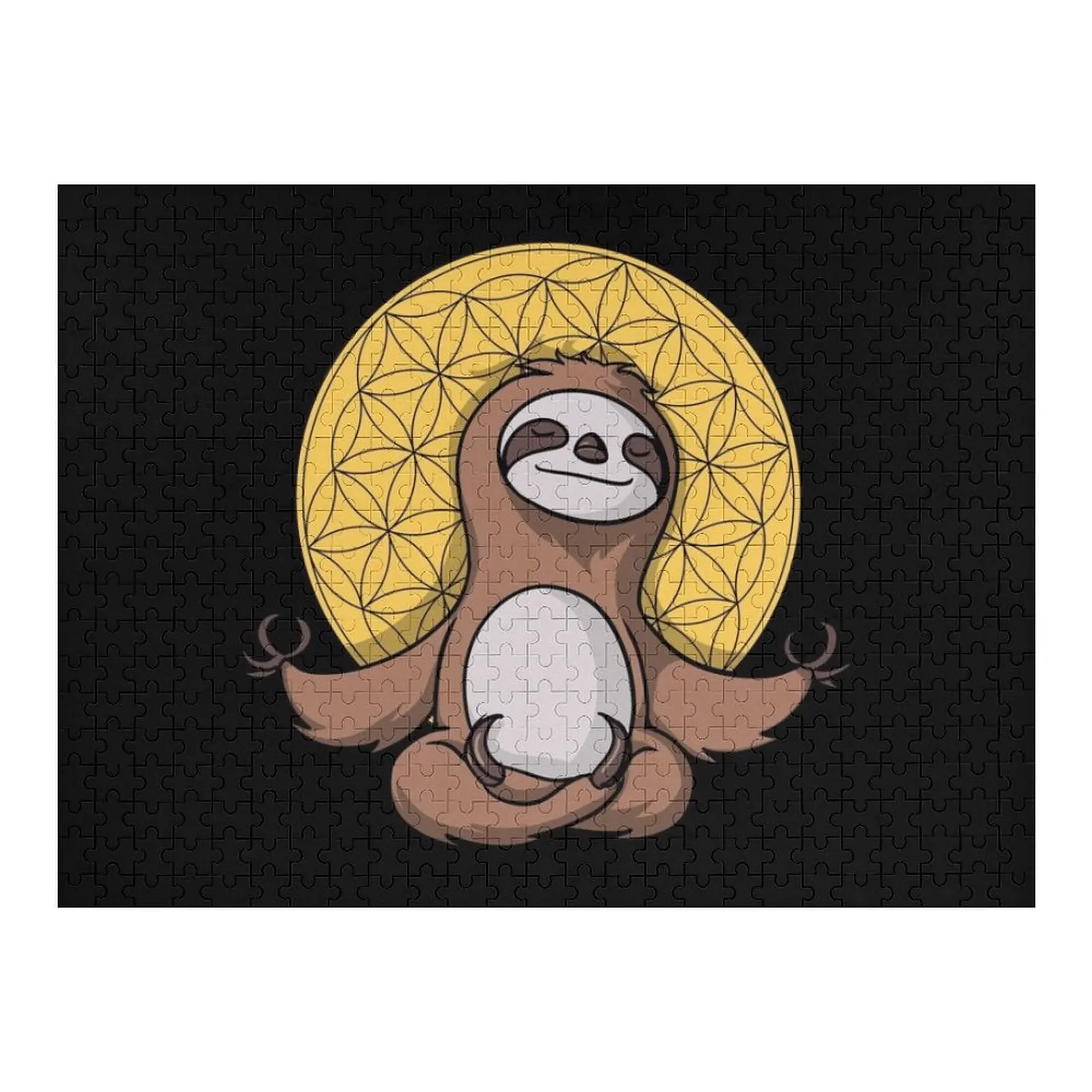 

Sloth Zen Meditation Jigsaw Puzzle Personalised Toys Customs With Photo Custom Wooden Gift Toddler Toys Puzzle