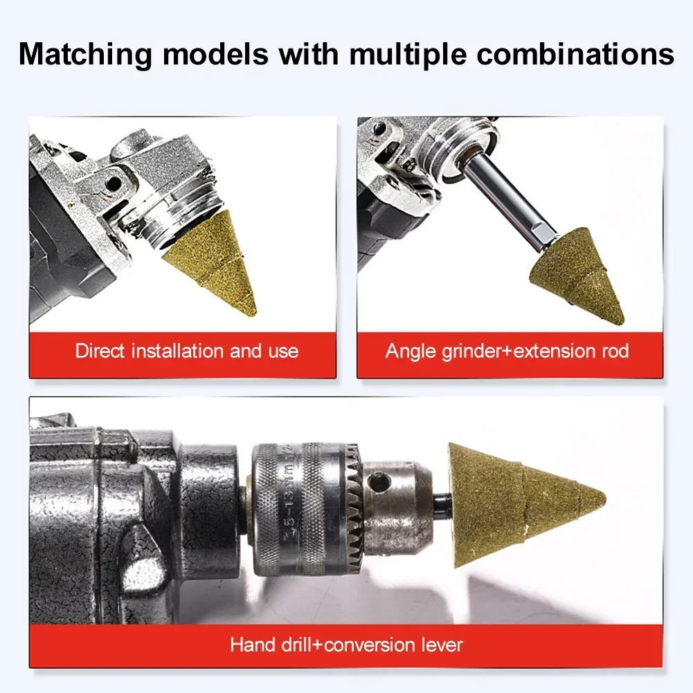 1 Pack M10 Diamond Chamfering Drill Bit 50x40mm Tapered Engraving Polishing Wheel For Tile Cutting Machine Trimming