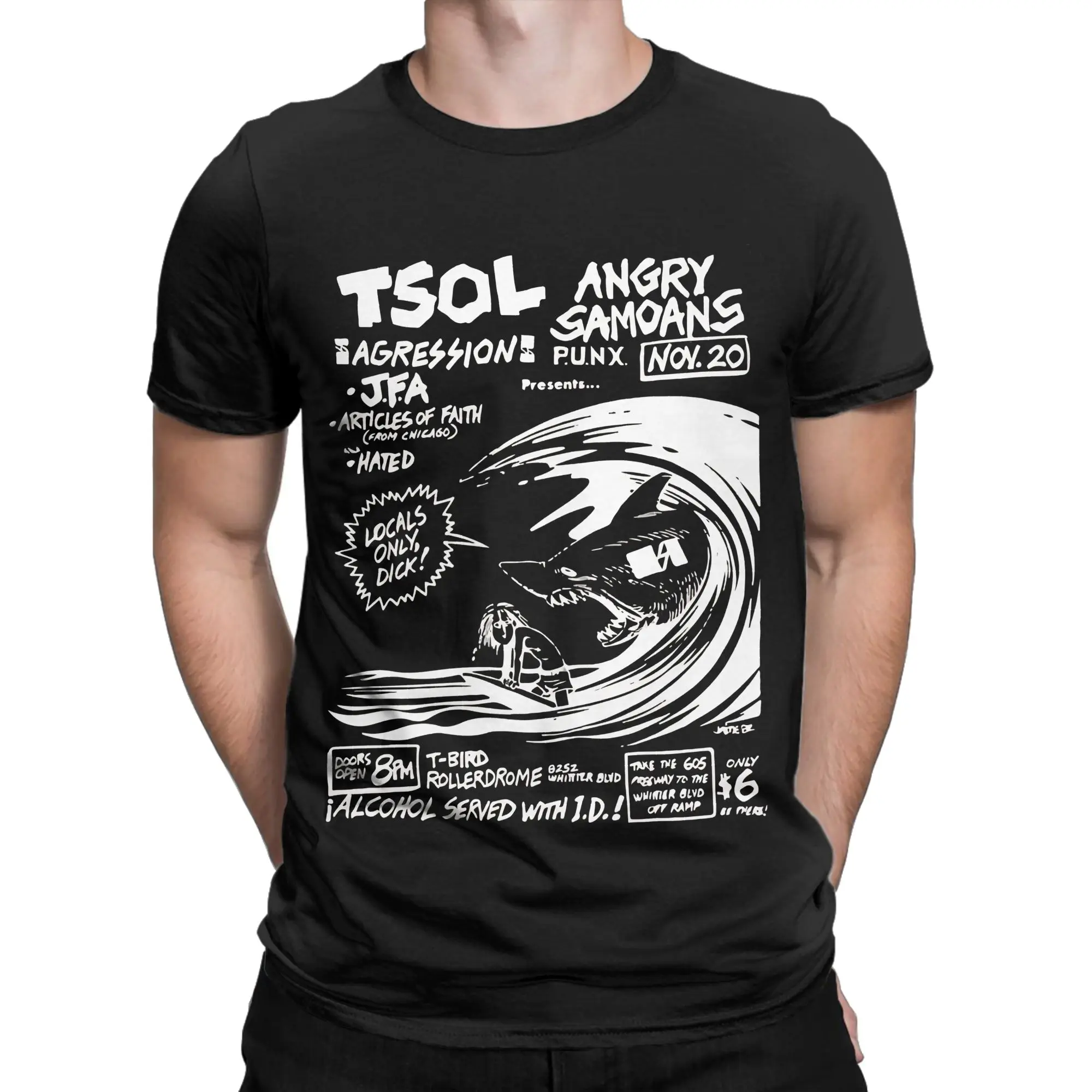 Rough Grunge Punk Classic TSOL Novelty 100% Cotton T-Shirt Tops Tees For Men