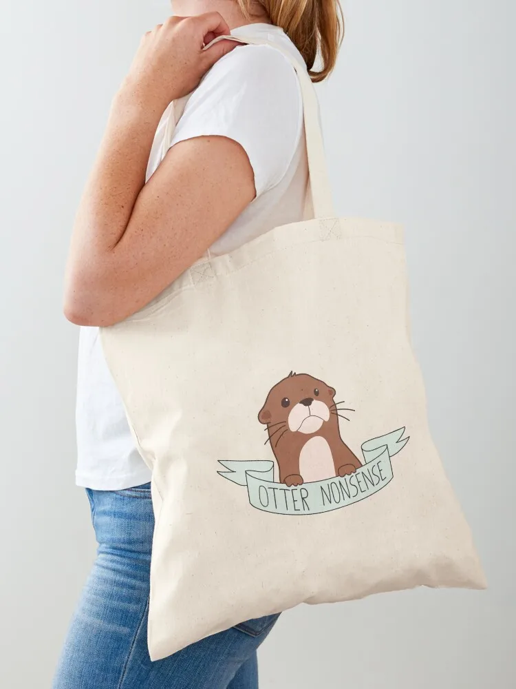 

Otter Nonsense Tote Bag personalized tote cloth bag woman Canvas shoulder bag foldable reusable