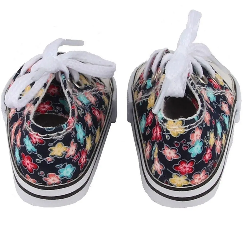 1 paar Lace-up Doll Canvas Schoenen Mini 7.5 cm BJD Pop Schoenen Kleurrijke Schattige Pop Sneakers Blythe pop Speelgoed