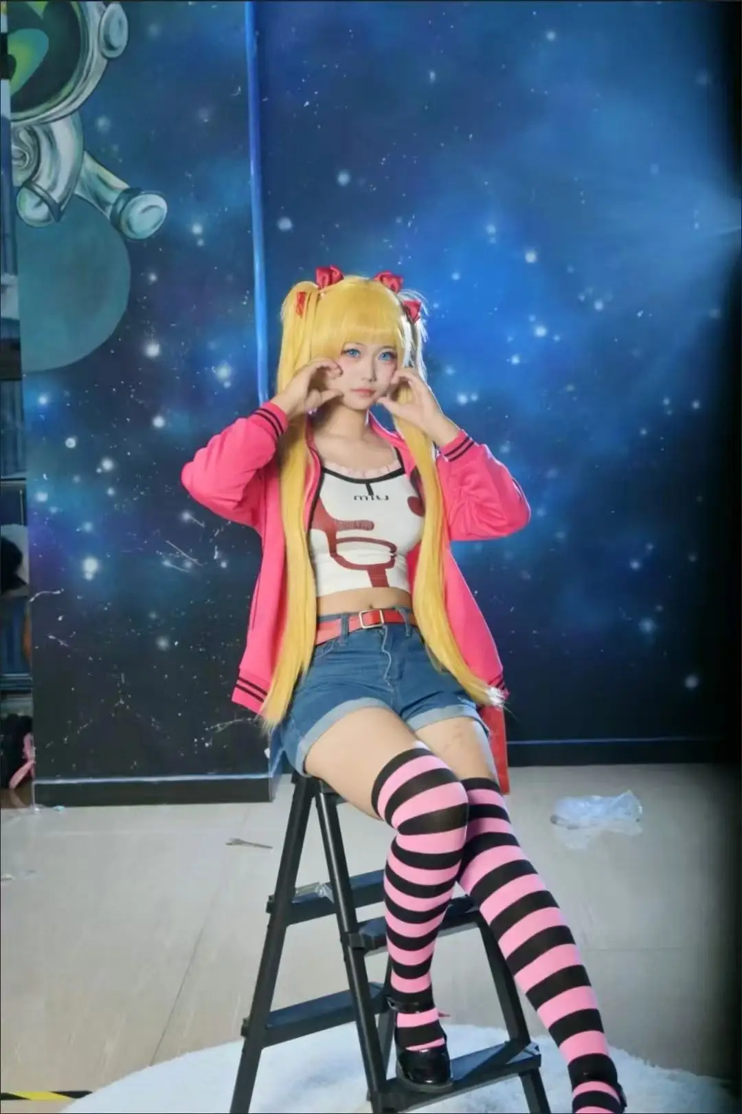 

Cosplay costume Galgame Kichiku Kyōdai Akizuki Airi 2D Idol Cosplay Outfit Cute Daily Coat Vest Set