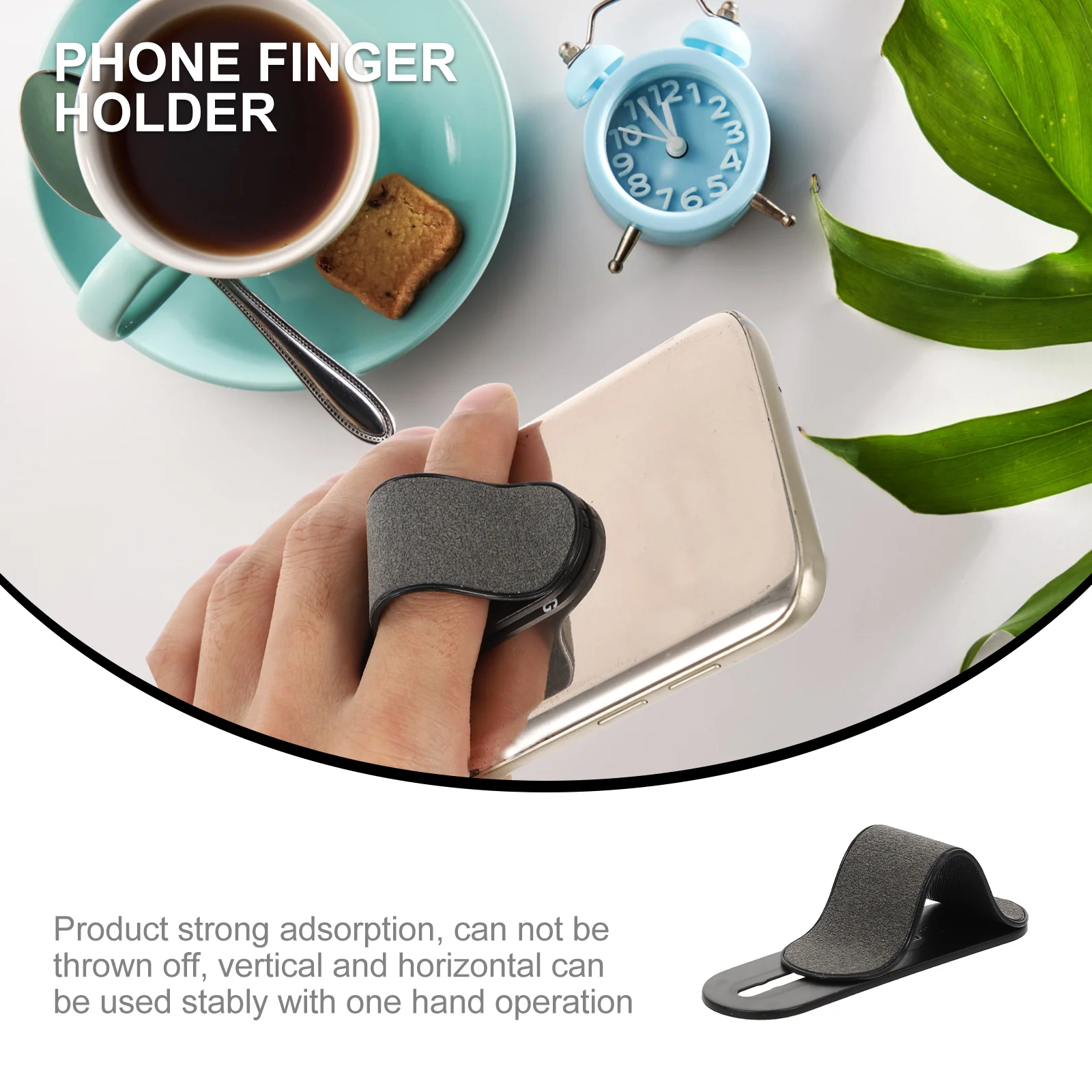 Accessories for Mobile Phone Ring Holder Secure Grip Finger Strap Stand Black Loop Accessory