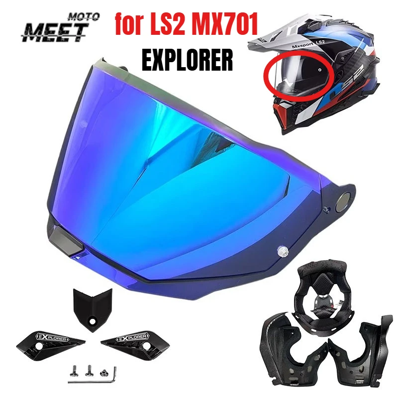 Helmet Liner MX701 Parts Accessories Professional Racing Motorcycle Helmet Lining Replacement for LS2 MX701 EXPLORER