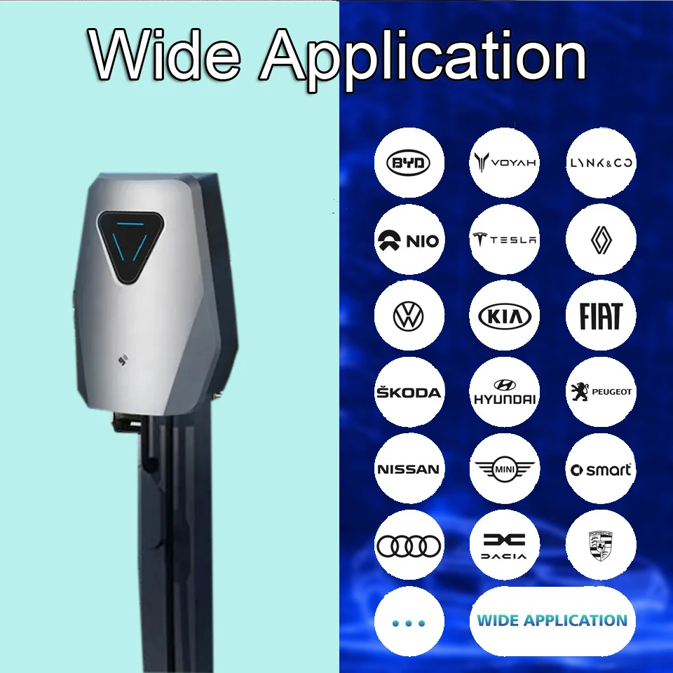 7kw 32a  11kw 48a  240V Waterproof New Energy Charging Pile  Electric Car Level2  EV Charging Station with APP Function