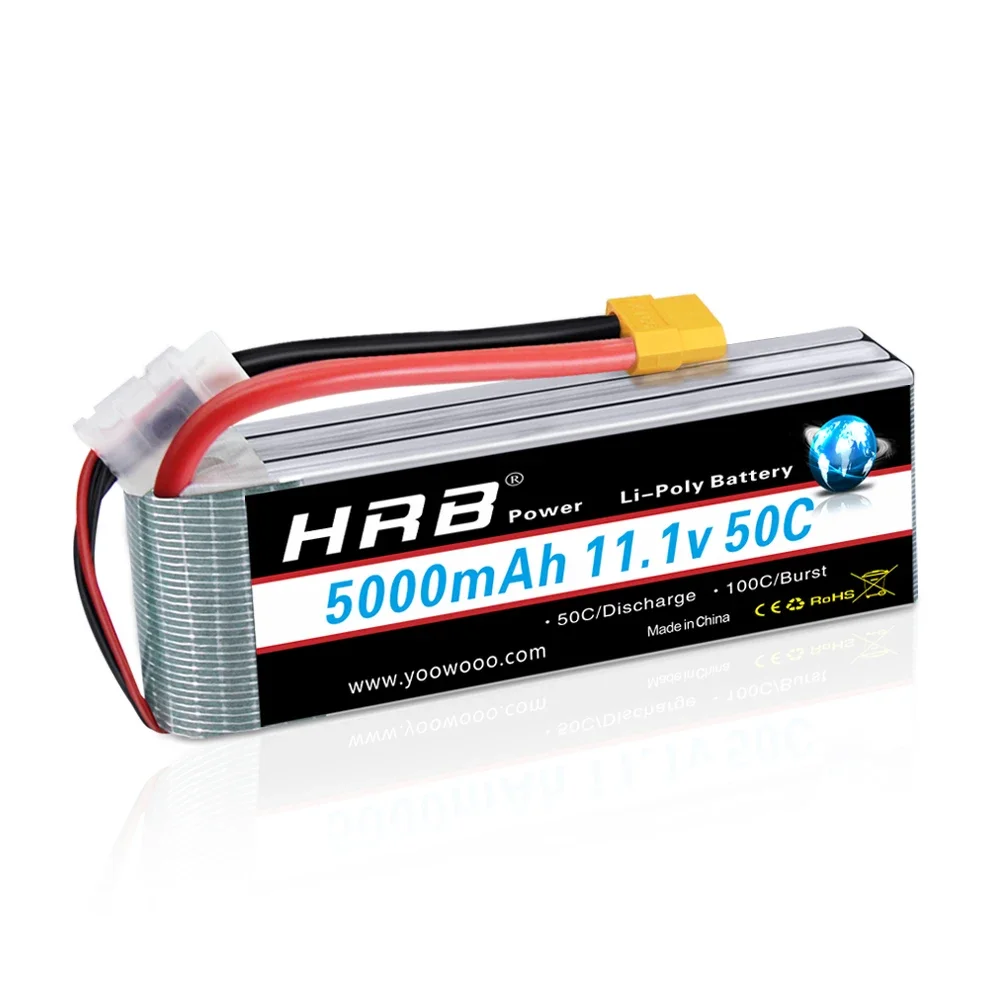 بطارية HRB-libattery لشاحنة تحكم عن بعد وسيارة وطائرة Truggy ، po mAh ، 3S ، oy V ، 50C