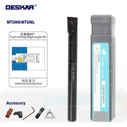 DESKAR 100% Original 95 Degree S16Q/S20R/S25S-MTUNR16 CNC Lathe Tool Internal Turning Arbor MTUNR/L,For TNMG TNUX Carbide Insert