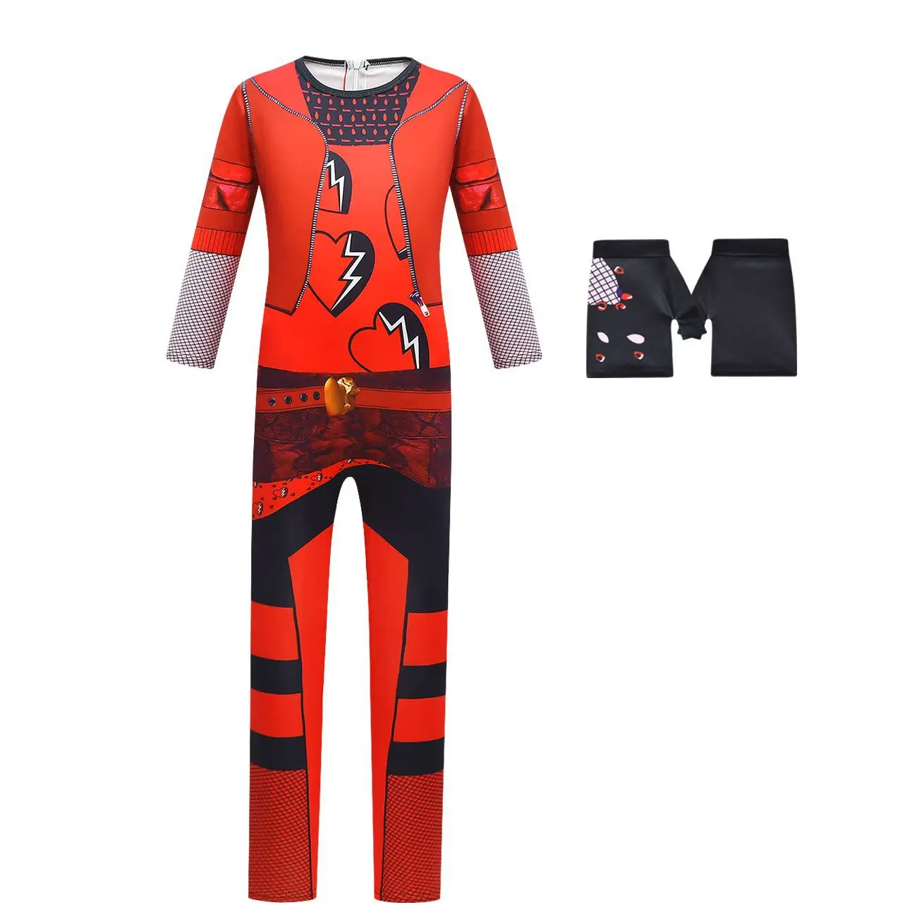 Movie Descendants 4 Cosplay Costumes for Kids Girls Halloween Bodysuit Long Sleeve Zentai Jumpsuits and Gloves Carnival Clothing