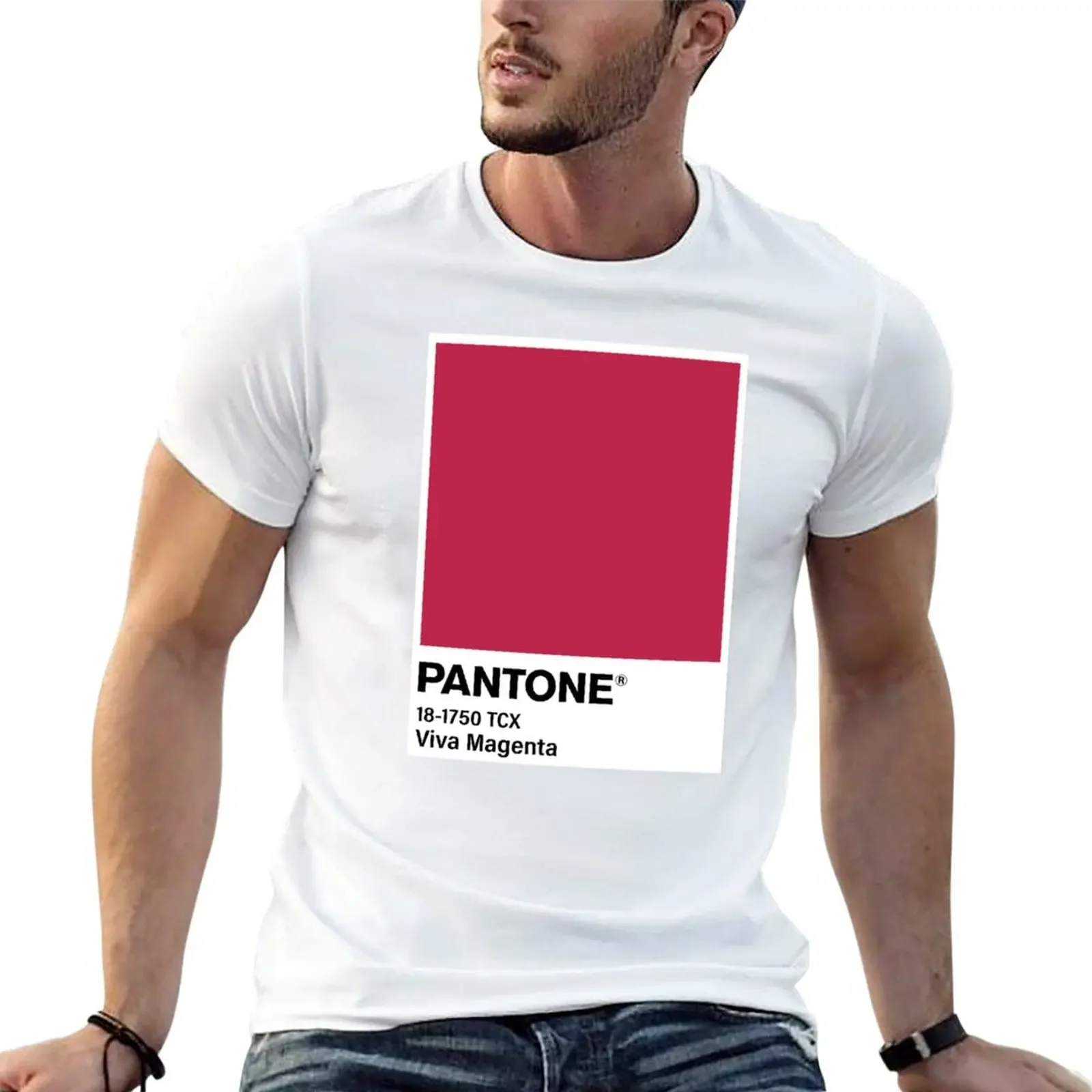 New Pantone Color Of The Year 2023 Viva Magenta T-Shirt anime summer tops t shirts for men pack