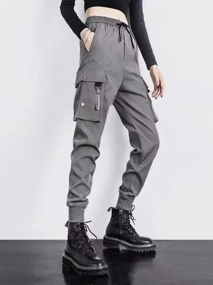

Cargo Pants for Women Autumn and Winter Loose Woman Jogger Pants Korean Student Athleisure Black Harlan Pants Corset Trousers