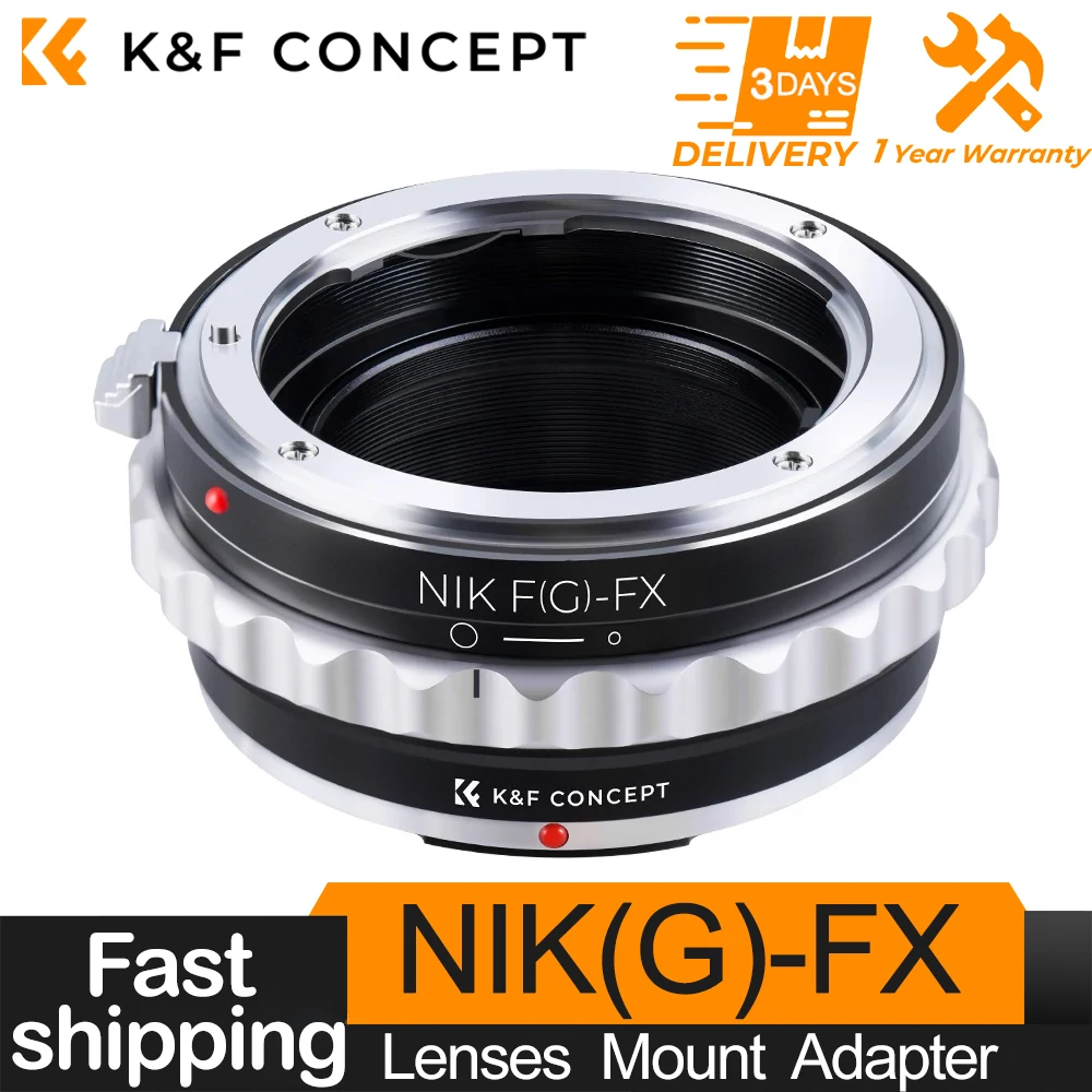 

K&F Concept AI(G)-FX Lens Adapter Ring for Nikon F AI G AF-S Mount Lens to Fujifilm Camera Body for Fuji FX X-Pro1 XT4 X-M1 X-A1