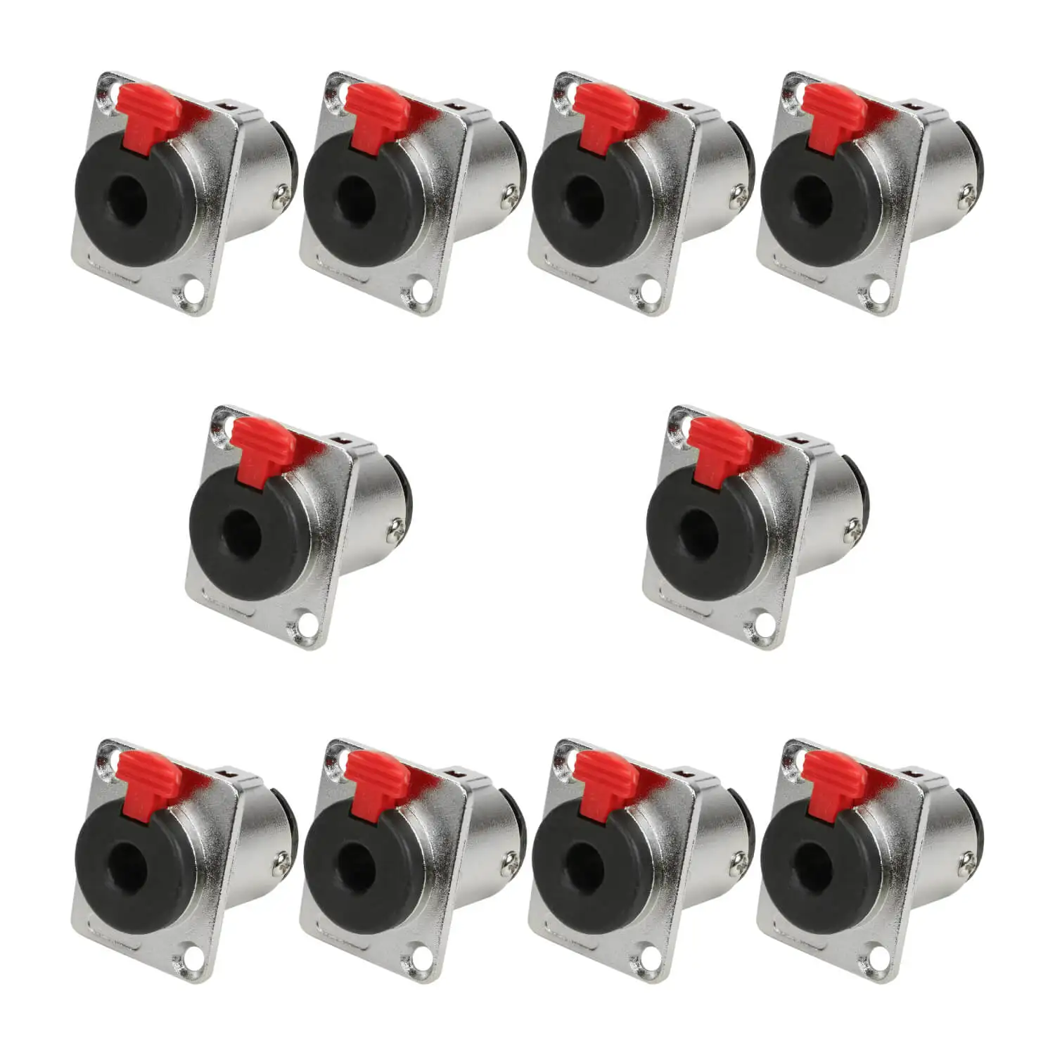 10x Jack J10/P10 Female Mono/stereo C/lock-for Panel