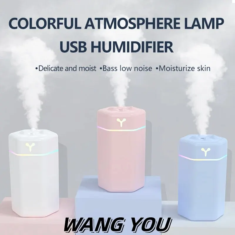 Air Humidifier Aroma Oil Humidificador USB Cool Mist Sprayer with Colorful Soft Night Light Purifier Car Home Appliance 