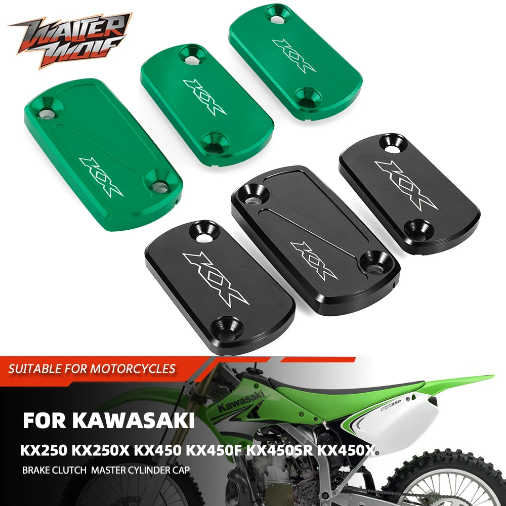 

KX250 KX450 Front Rear Brake Clutch Fluid Reservoir Cover For Kawasaki KX 250 250X 450 450F 450SR 450X Motorcycle Tank Oil Cap