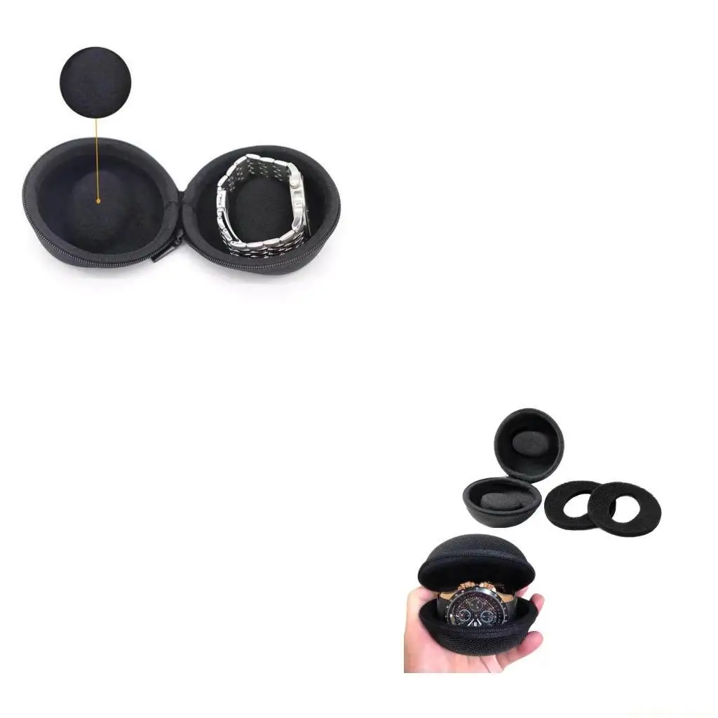 

D46E Wristwatches Storage Holder Box Single Watch Travel Case Portable Watch Box