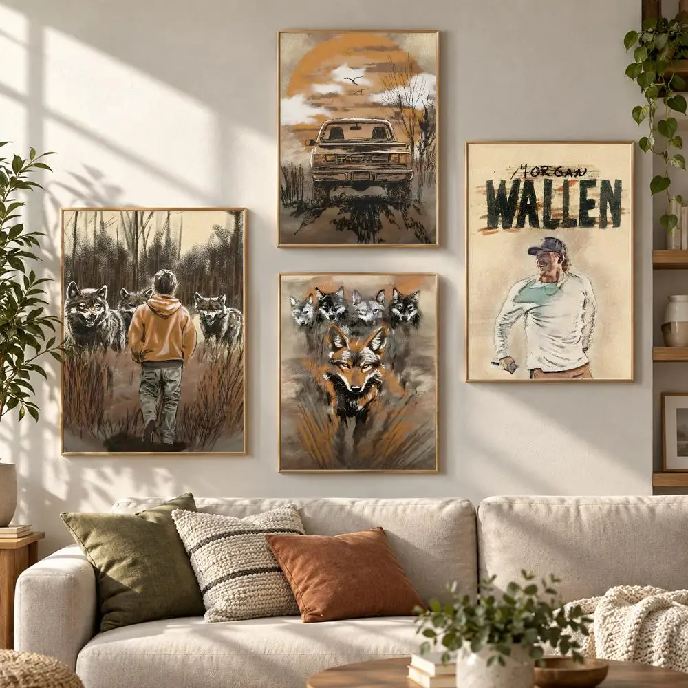 Singer M-Morgan Wallen Poster HD Waterproof Aesthetic Wall For Home Decor Trendy Durable Easy To Apply Art