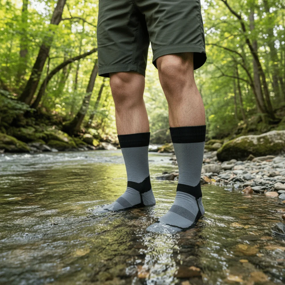 دائم سميكة الرجال الجوارب المقاومة للماء تنفس الرطوبة فتل الخوض جورب مكافحة ارتداء جوارب رياضية مريحة الرياضات الثلوج