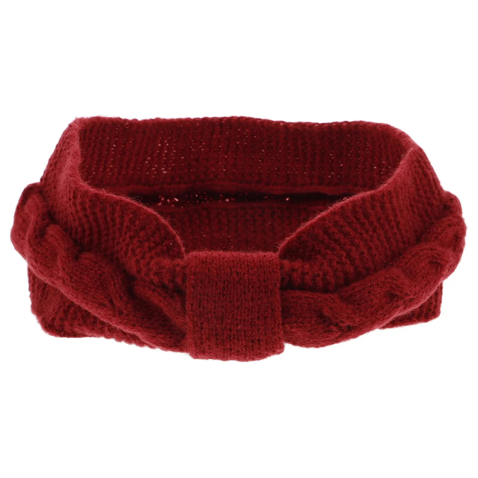 

Зимняя вязаная повязка на голову для женщин с бантом, согревающая уши, теплая повязка для волос для холодной погоды, осенне-зимний стиль, защита ушей, уход за волосами