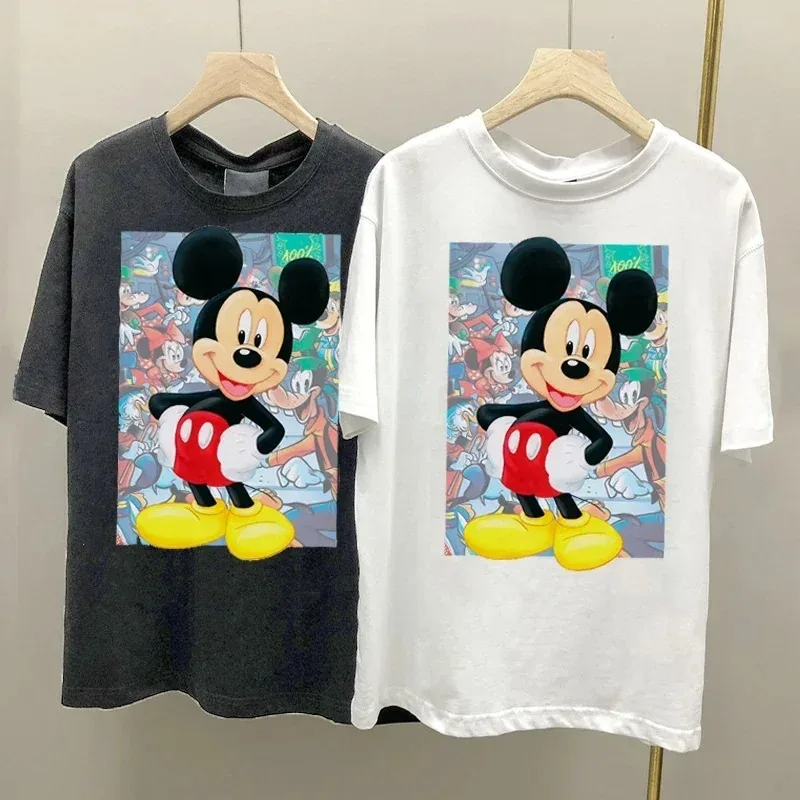 Boys Girls Minnie Mickey Mouse Shirt Kids Streetwear Short Sleeve Children\'s Tshirts Boys Girls Clothing T-shirt Tops Teen 3-14y