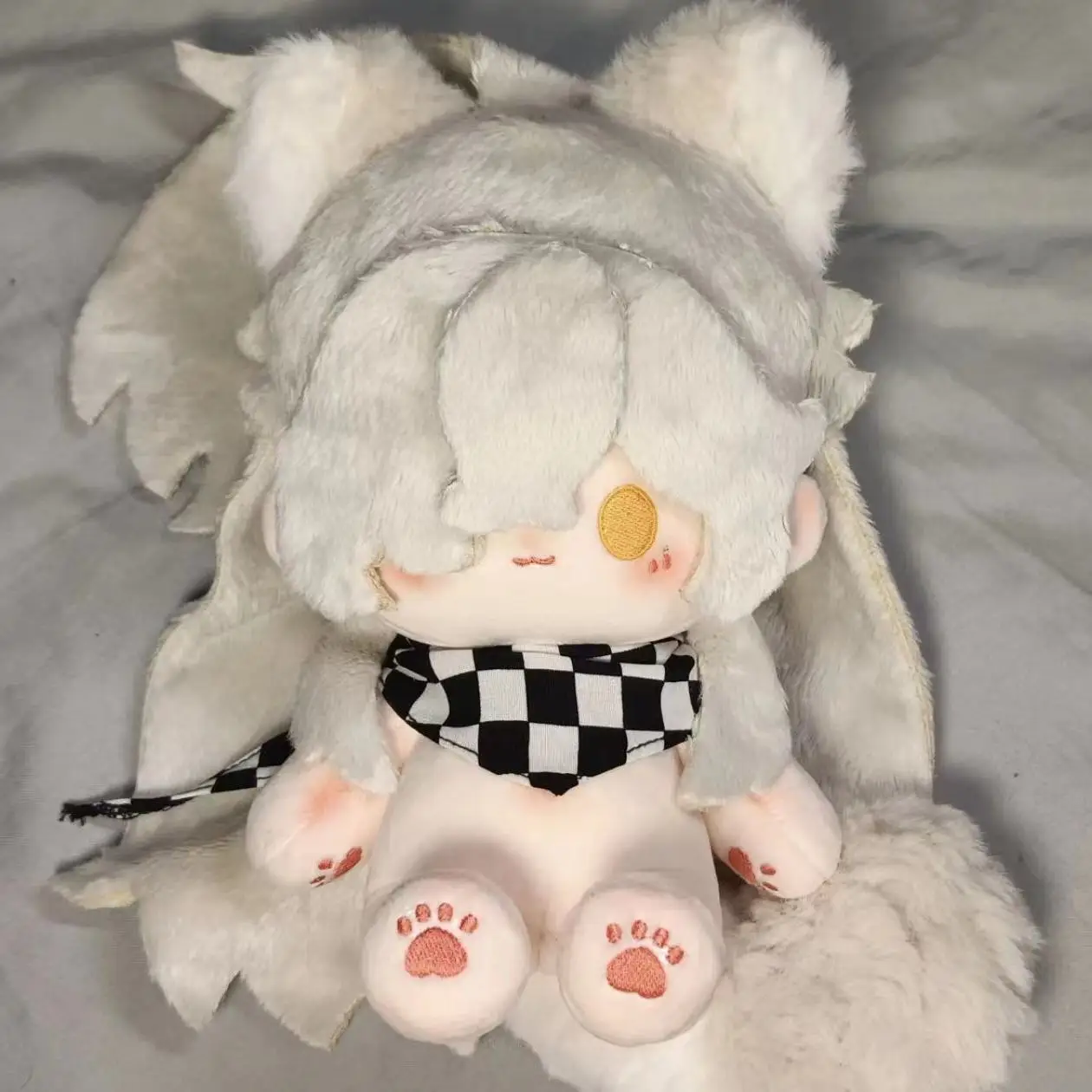 20cm Dress-up Plushie Dolls Anime Honkai: Star Rail Cute Jing Yuan Cartoon Monster Ear Tail Cotton Stuffed Plush Doll Body Toys