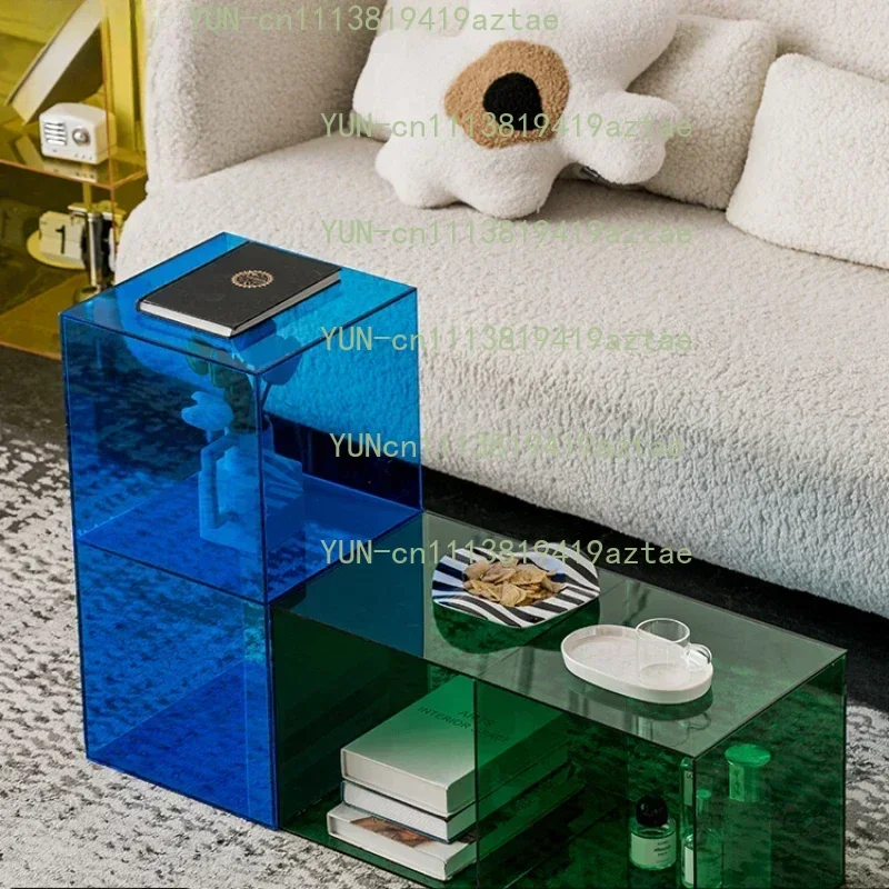 For Creative Acrylic Shelves FloortoCeiling Home Organizer Simple Transparent Display Stands & Desk Storage Cabinet