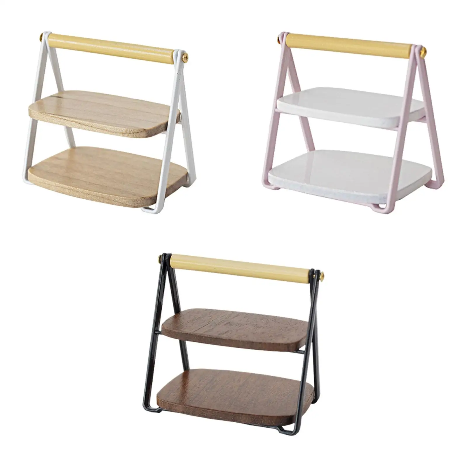 Fruit Shelf Storage Rack Play Game Model Dollhouse Accessories Food Display Shelf for 1/6 1/8 1/12 Doll House Shop Restaurant