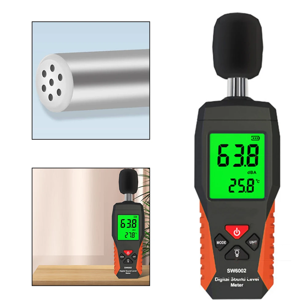 1pcs Decibel Meter Portable Sound Level Meter,decibel Sound Meter 30-130 DB,dB Meter Tools 180*60*30 Mm