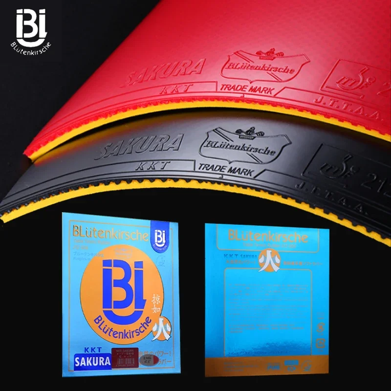 

Blutenkirsche Table Tennis Rubber Sheet Non-sticky Pips-in Ping Pong Rubber with Cake Sponge Inner Energy Rubber ITTF Approved