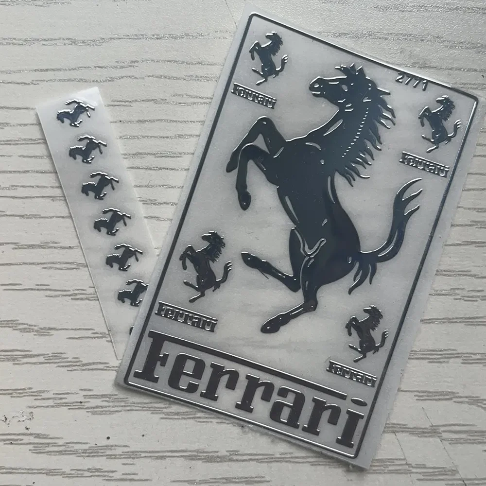 Metal Decal For Ferrari Model Sticker F1 Formula Speed Racing Model DIY Decorate Sticker Motorcycle Car Laptop Bike Case Decals view 2