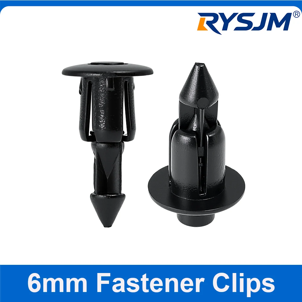 50PCS 6mm Black Rivet Fairing Body Trim Panel Fastener Screw Clips For Honda for Yamaha for Suzuki Motorcycle Accessories Parts
