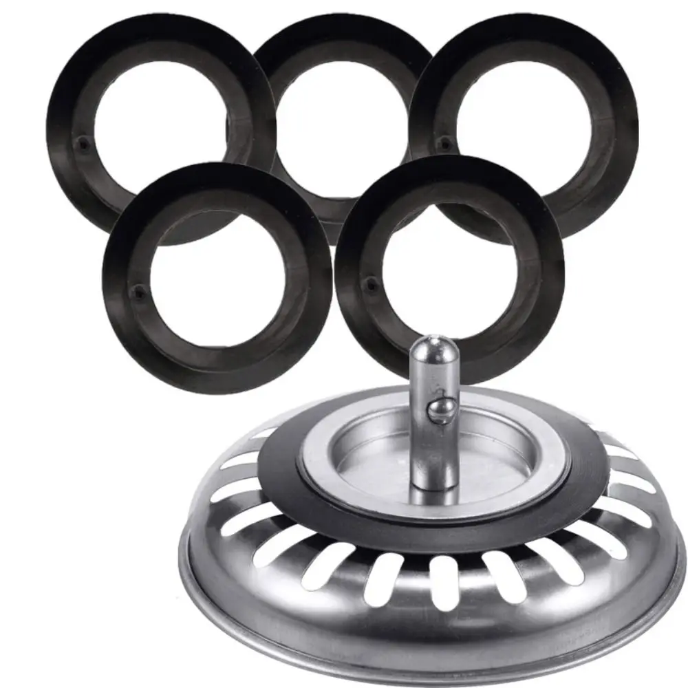 5Pcs Portable Rubber Seal Strainer Plug Washer Franke Fitting Replacement Washer Kitchen Sink Part Sink Drainer