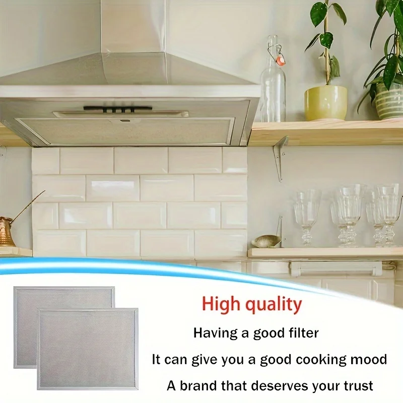 قطعتان من فلاتر الشحوم ذات شفاط المطبخ العالمي من شبكة الألومنيوم، 10.5 × 8.75 بوصة، مناسبة للعلامات التجارية الرائدة 97006931